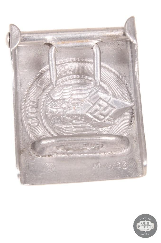 WWII Era German Hitler Youth Aluminum Belt Buckle HJ Emblem - 2