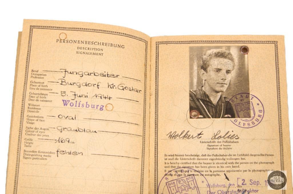 Vintage West German passport - 2