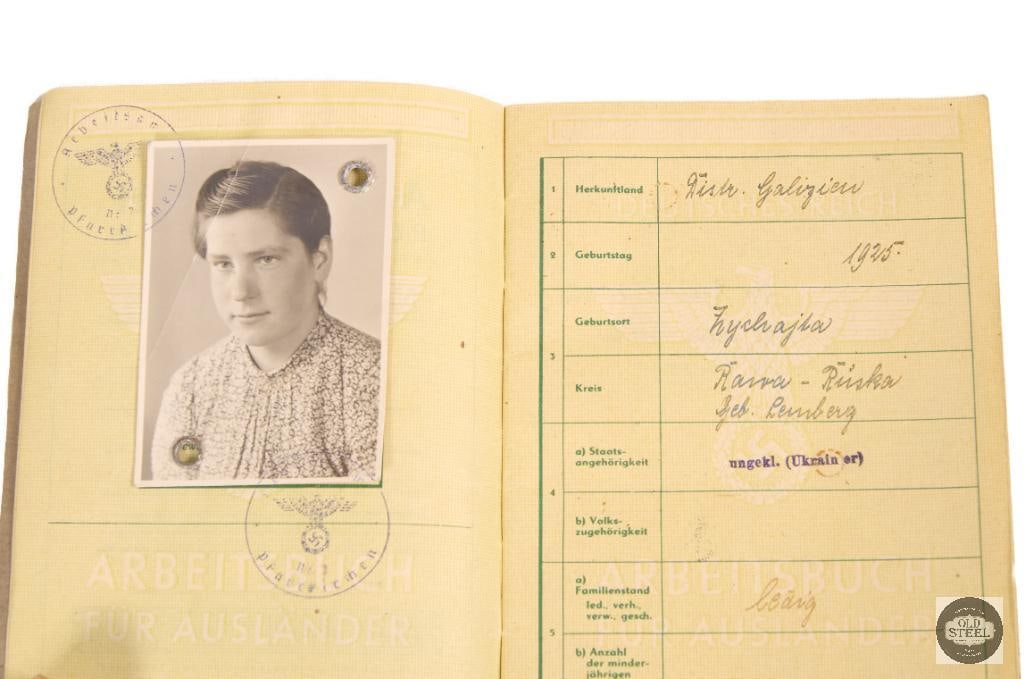 Original WW2 German Foreign Workers Employment Record Booklet - 2