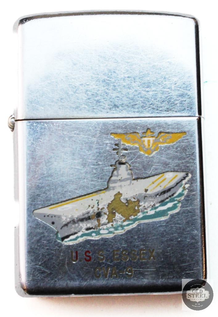Vintage USS Essex Commemorative Zippo Lighter (1 of 1)