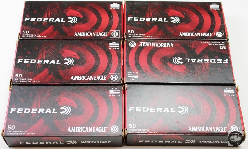 6 Boxes Federal American Eagle 380 AUTO 95gr FMJ Ammunition - 300rds: 6 Boxes Federal American Eagle 380 AUTO 95gr FMJ Ammunition - 300rds THIS ITEM IS AS PICTURED WITH NO FURTHER ATTACHMENTS. ALL SALES ARE FINAL. PLEASE