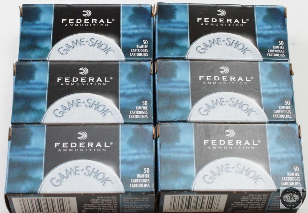 6 Boxes Federal 22LR 40gr Copper Plated Solid Ammunition - 300rds: 6 Boxes Federal 22LR 40gr Copper Plated Solid Ammunition - 300rds THIS ITEM IS AS PICTURED WITH NO FURTHER ATTACHMENTS. ALL SALES ARE FINAL. PLEASE REFER TO THE AUCTION DESCRIPTION, LOT