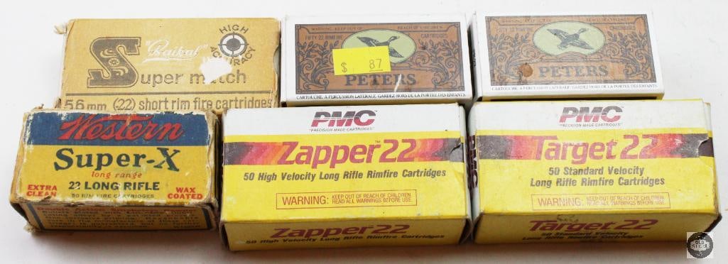 220rds 22LR and 50rds Soviet 22 Short Ammunition: 220rds 22LR and 50rds Soviet 22 Short Ammunition THIS ITEM IS AS PICTURED WITH NO FURTHER ATTACHMENTS. ALL SALES ARE FINAL. PLEASE REFER TO THE AUCTION DESCRIPTION, LOT #1 DESCRIPTION AND