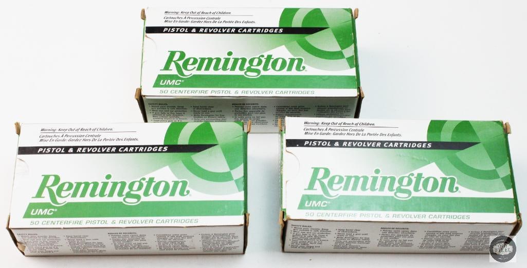 3 Boxes Remington UMC 357 Magnum 125gr JSP Ammunition - 149rds: 3 Boxes Remington UMC 357 Magnum 125gr JSP Ammunition - 149rds. THIS ITEM IS AS PICTURED WITH NO FURTHER ATTACHMENTS. ALL SALES ARE FINAL. PLEASE REFER TO