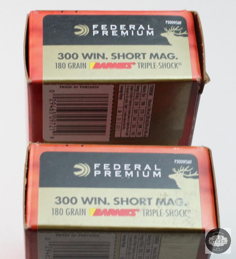 2 Boxes Federal 300 WSM 180gr BARNES Triple-Shock Ammunition - 40rds - 2