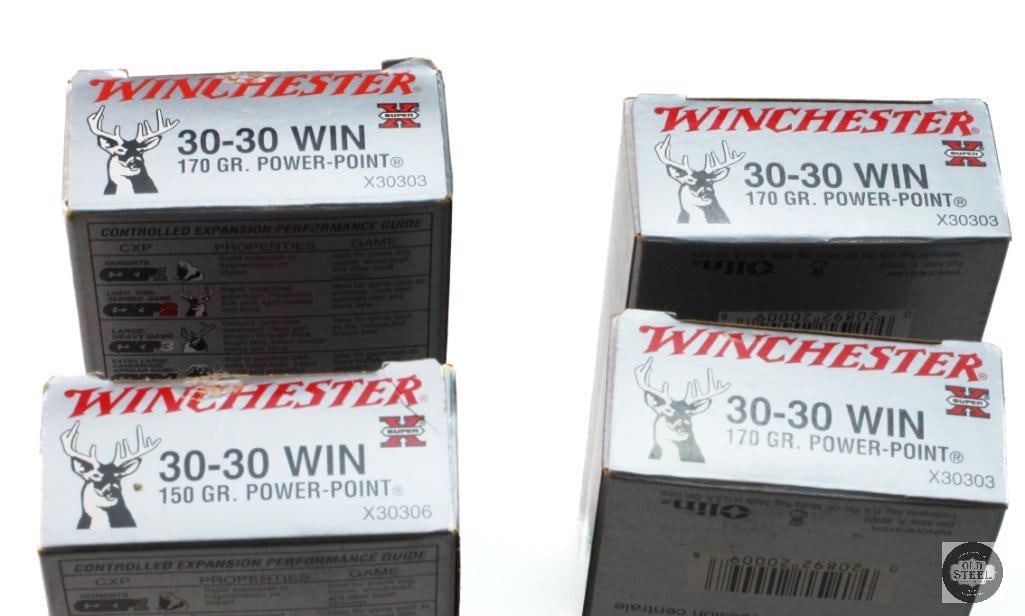 4 Boxes Winchester 30-30 WIN PP Ammunition - 80rds - 2
