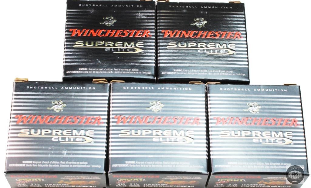 5 Boxes Winchester PDX1 410ga Defensive Ammunition - 50rds: 5 Boxes Winchester PDX1 410ga Defensive Ammunition - 50rds THIS ITEM IS AS PICTURED WITH NO FURTHER ATTACHMENTS. ALL SALES ARE FINAL. PLEASE REFER TO THE AUCTION DESCRIPTION, LOT