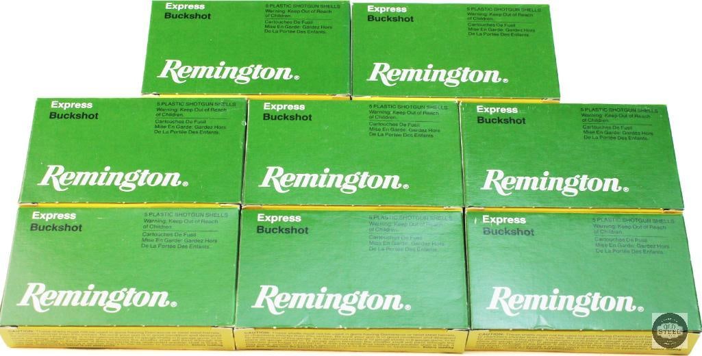 8 Boxes Remington 12ga 00 Buck Shotshell Ammunition - 40rds: 8 Boxes Remington 12ga 00 Buck Shotshell Ammunition - 40rds THIS ITEM IS AS PICTURED WITH NO FURTHER ATTACHMENTS. ALL SALES ARE FINAL. PLEASE REFER TO