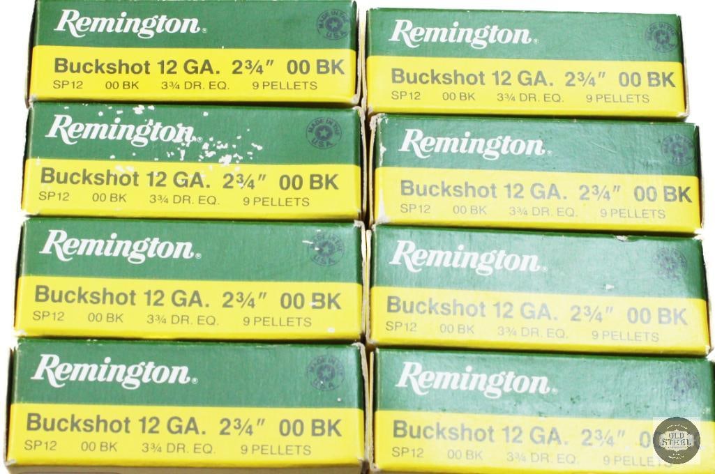 8 Boxes Remington 12ga 00 Buck Shotshell Ammunition - 40rds - 2