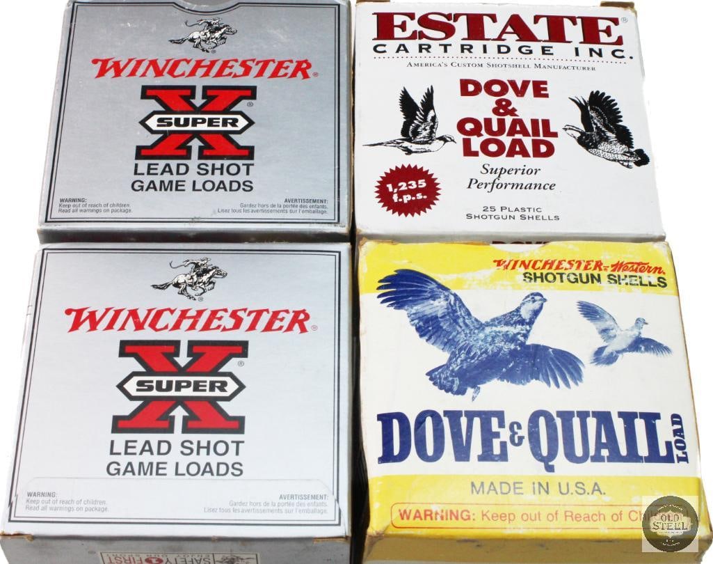 4 Boxes Mixed 12ga Ammunition - Estate, Winchester - 100rds: 4 Boxes Mixed 12ga Ammunition - Estate, Winchester - 100rds THIS ITEM IS AS PICTURED WITH NO FURTHER ATTACHMENTS. ALL SALES ARE FINAL. PLEASE REFER TO THE AUCTION DESCRIPTION, LOT