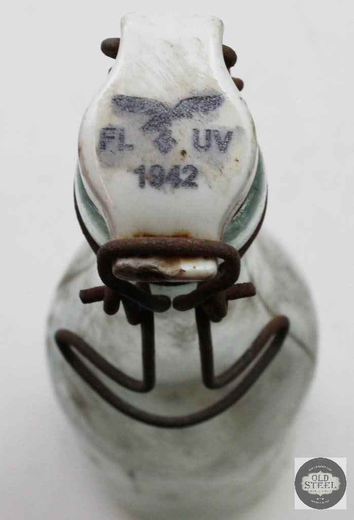 Luftwaffe-marked beer or wine bottle, dated 1942 (1 of 2)