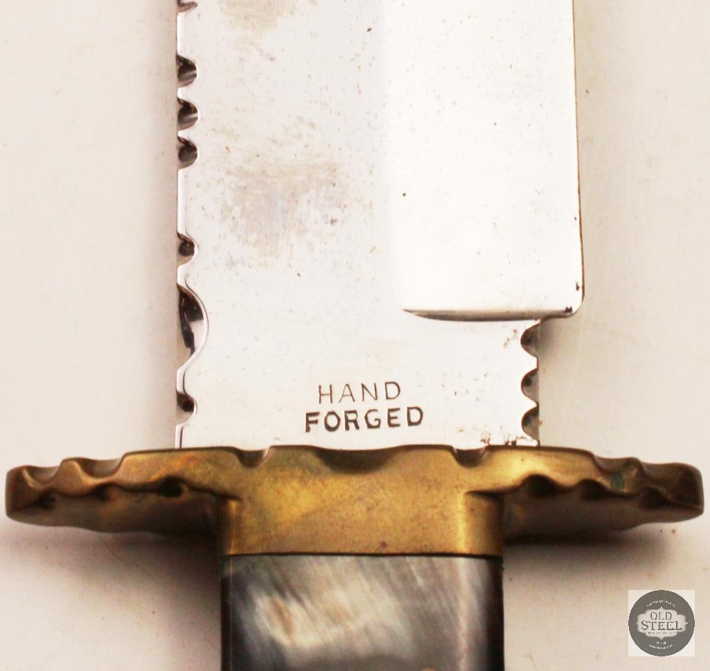 R. Middleton Sheffield England Bowie Knife 9.5 Blade Bone Handle w/ Sheath - 5