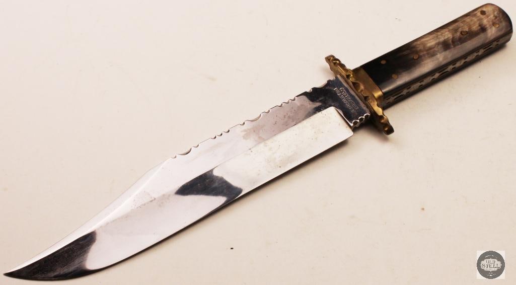 R. Middleton Sheffield England Bowie Knife 9.5 Blade Bone Handle w/ Sheath - 6
