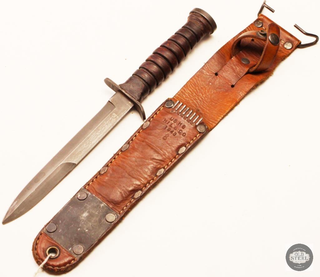 Original WWII US M3 Fighting Knife w/ M6 Scabbard & Case (1 of 4)