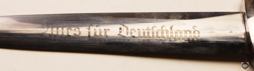Original WWII German SA Dress Dagger w/ Leather Hanger - 3