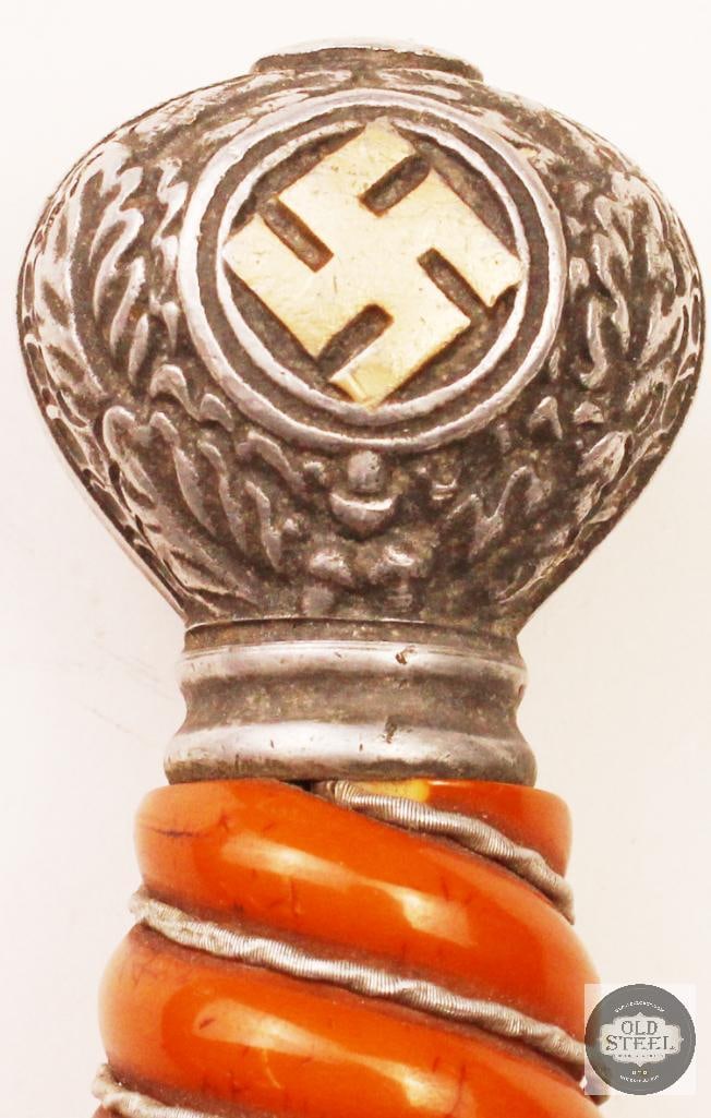 Original WWII German Luftwaffe Officer Dagger w/ Portepee, Scabbard & Hanger - 5