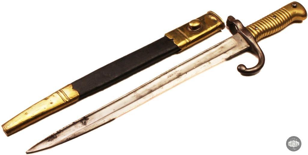 Remington Rolling Block Style Bayonet Shortened Fullers to Tip W/ Scabbard (1 of 4)