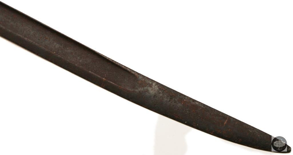 French Model 1842 Yataghan Sword Bayonet Black Painted w/ Heavy Patina - 6