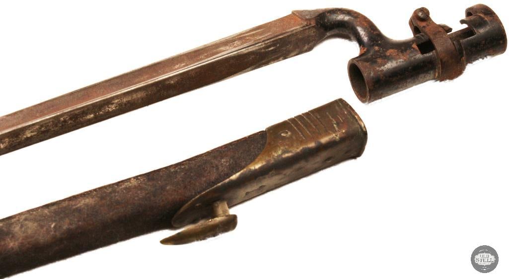 British Tri-Edge Socket Bayonet w/ Scabbard Possibly Martini-Henry - 2