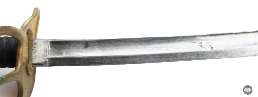 French Style Vintage Cavalry Sword 35 Blade w/ Scabbard - 4