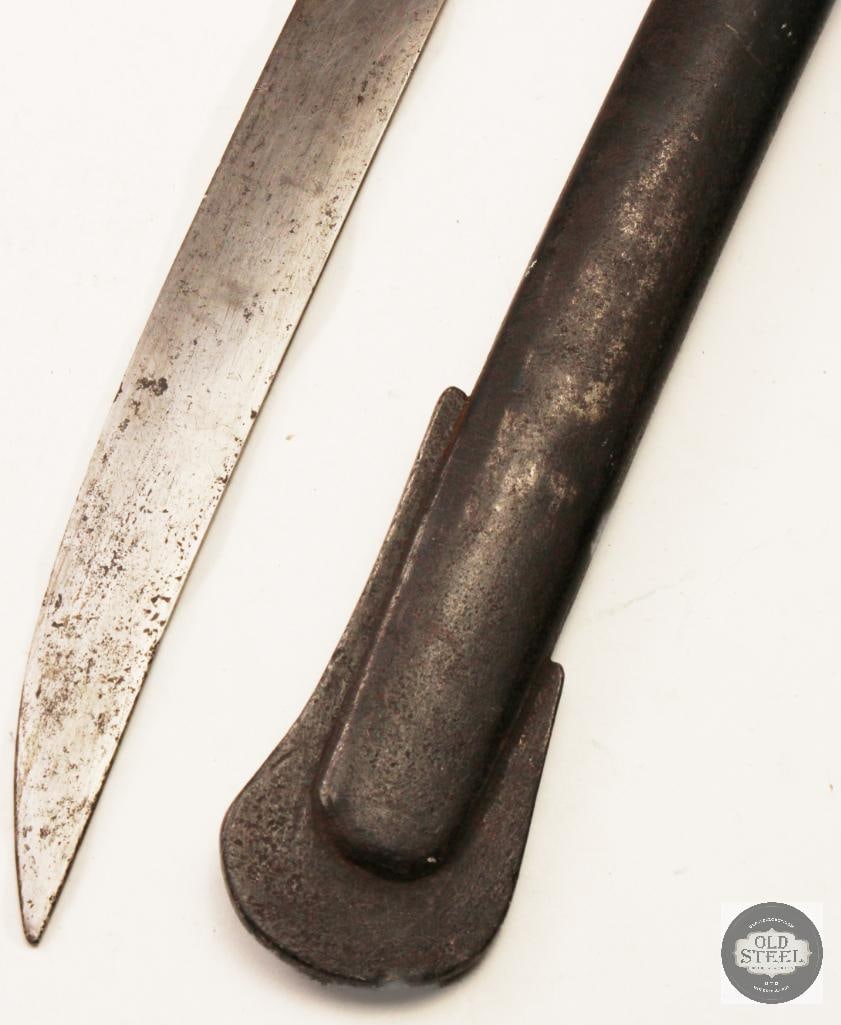 Vintage Civil War Era Cavalry Sabre w/ Scabbard Unmarked Wire-Wrapped Grip - 5