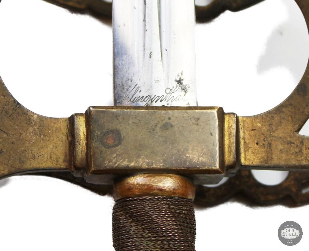 Original French Chevalier Sword Klingenthal w/ Scabbard - 4