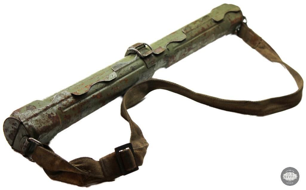 MG53/MG42 Barrel Carrier: Lot of 1 surplus MG53/MG42 Barrel Carrie. Green paint, sling is intact. case opens, closes, and latches. THIS ITEM IS AS PICTURED WITH NO FURTHE