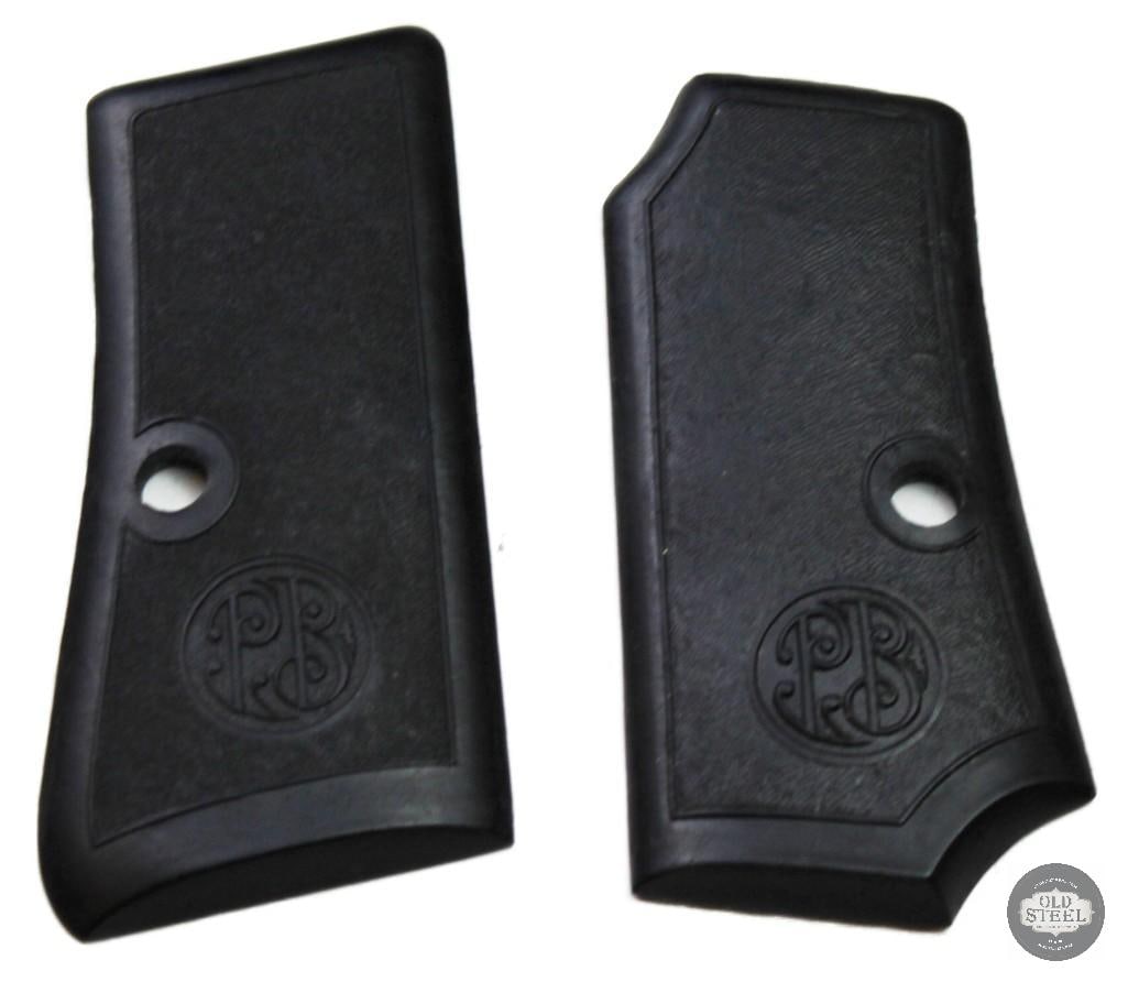 Replacement Black Grips for Beretta Model 1934 or Model 1935 pistol.: Replacement Black Grips for Beretta Model 1934 or Model 1935 pistol. Marked PB for Pietro Beretta. THIS ITEM IS AS PICTURED WITH NO FURTHER ATTACHMENTS. ALL SALES ARE FINAL. PLEASE REFER