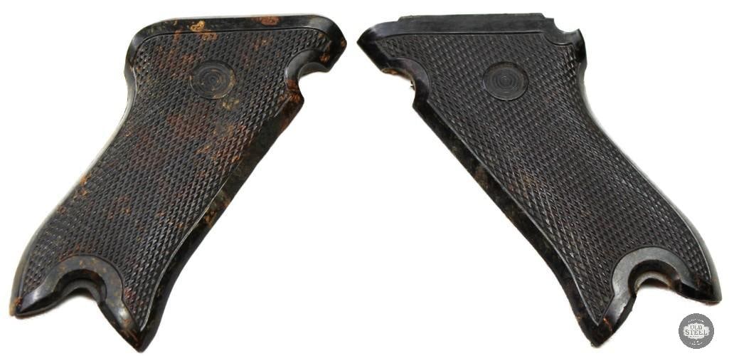 Bakelite Luger P.08 Grips.: Bakelite Luger P.08 Grips. Most Likely East German Production. THIS ITEM IS AS PICTURED WITH NO FURTHER ATTACHMENTS. ALL SALES ARE FINAL. PLEASE REFER TO THE AUCTION DESCRIPTION, LOT