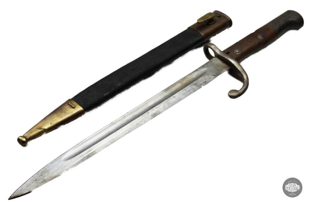 Bundle of five military bayonets and fighting knives US Japanese Swiss Argentine - 3
