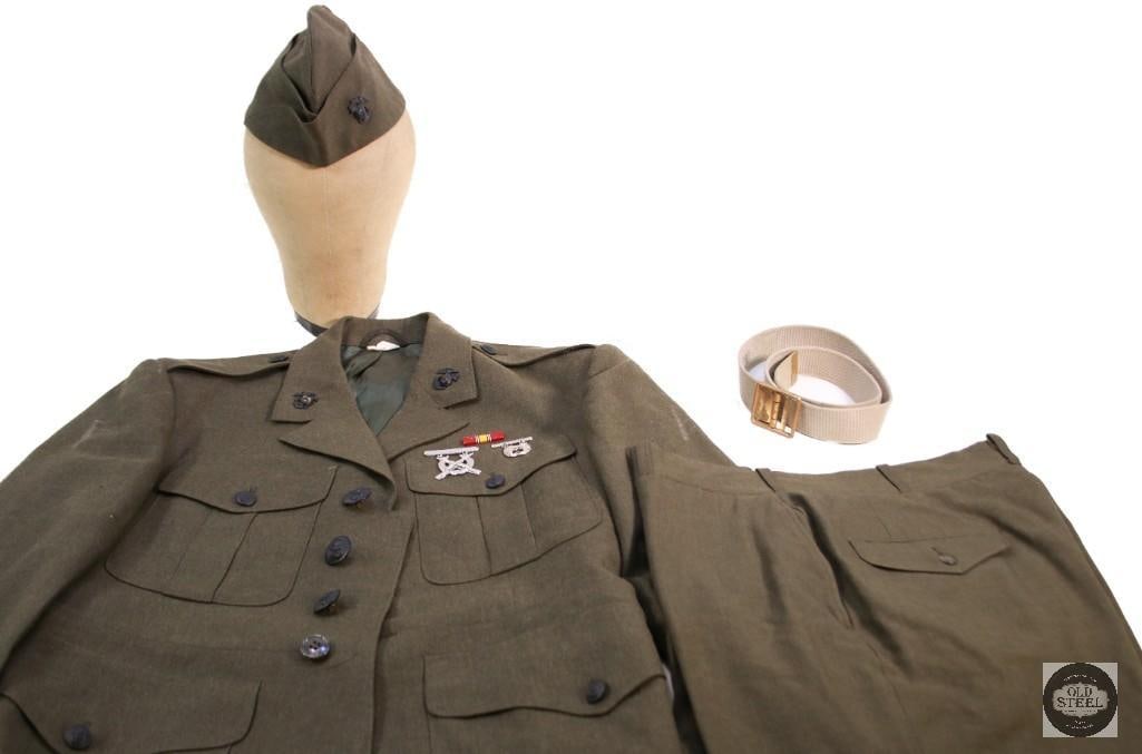 USMC Service Alpha Uniform Jagged Pants Plus Devices And Dog Tags (1 of 11)