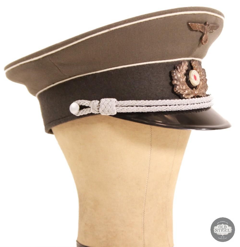 German Army Infantry Officer visor cap WWII Reenactors Piece - 5