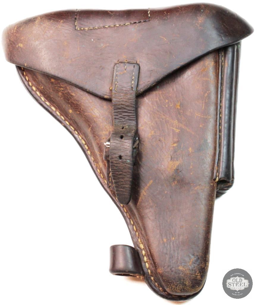 German Luger holster in brown leather (1 of 3)