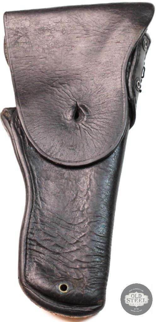 US Military 1911 Holster.: US Military 1911 Holster. Manufactured by hunter Corp. and marked 7791466. The leather has been dyed black indicating that it may have been present for the brown to black transition in US leather in t