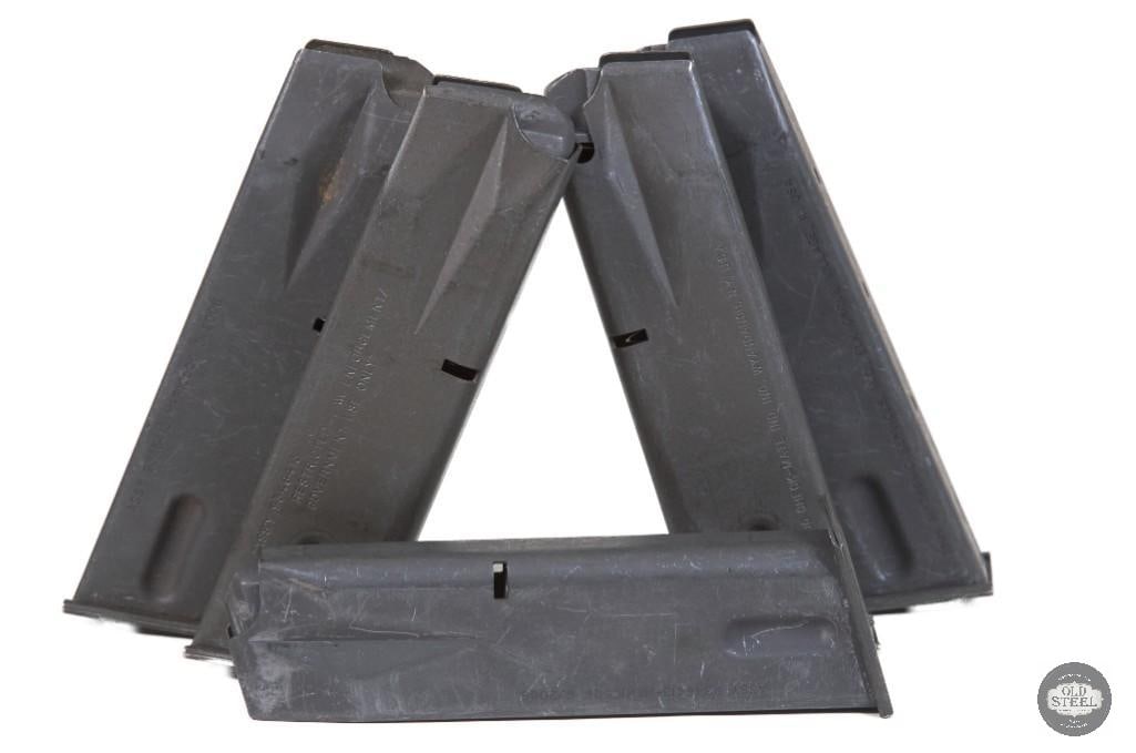 Lot of 5 surplus Beretta 92 magazines: Lot of 5 Beretta 92 magazines, steel bodies THIS ITEM IS AS PICTURED WITH NO FURTHER ATTACHMENTS. ALL SALES ARE FINAL. PLEASE REFER TO THE AUCTION DESCRIPTION, LOT #1 DESCRIPTION AND