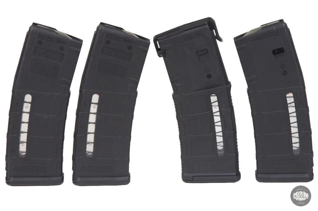 Lot of 4 Magpul AR-15 30rd PMAGS with Windows: Lot of 4 Magpul AR-15 30rd PMAGS with Windows THIS ITEM IS AS PICTURED WITH NO FURTHER ATTACHMENTS. ALL SALES ARE FINAL. PLEASE REFER TO THE AUCTION DESCRIPTION, LOT #1 DESCRIPTION AND