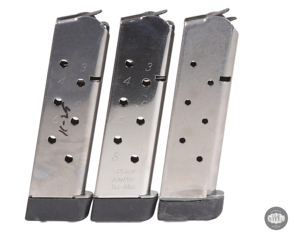 Lot of 2 Kimber Kim-Pro Tac-Mag 1911 Magazine plus 1 Unmarked 1911 Magazine 45 ACP (1 of 1)