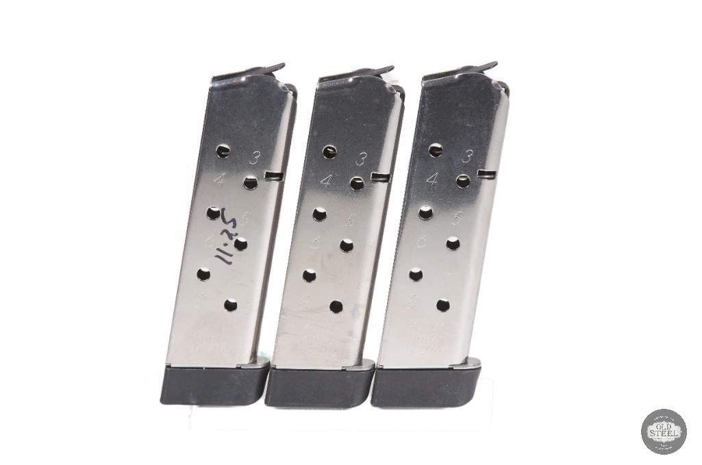 Lot of 3 Kimber 1911 45 ACP Kim-Pro Tac-Mag Magazines: Lot of 3 Kimber 1911 45 ACP Kim-Pro Tac-Mag Magazines THIS ITEM IS AS PICTURED WITH NO FURTHER ATTACHMENTS. ALL SALES ARE FINAL. PLEASE REFER TO THE AUCTION DESCRIPTION, LOT