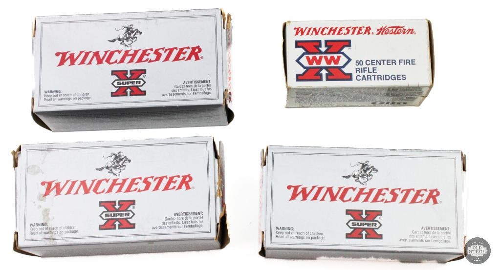 4 Boxes Winchester 25-20 WIN 86gr Soft Point Ammunition - 199rds: 4 Boxes Winchester 25-20 WIN 86gr Soft Point Ammunition - 199rds. WWX White box is shy one round. THIS ITEM IS AS PICTURED WITH NO FURTHER ATTAC
