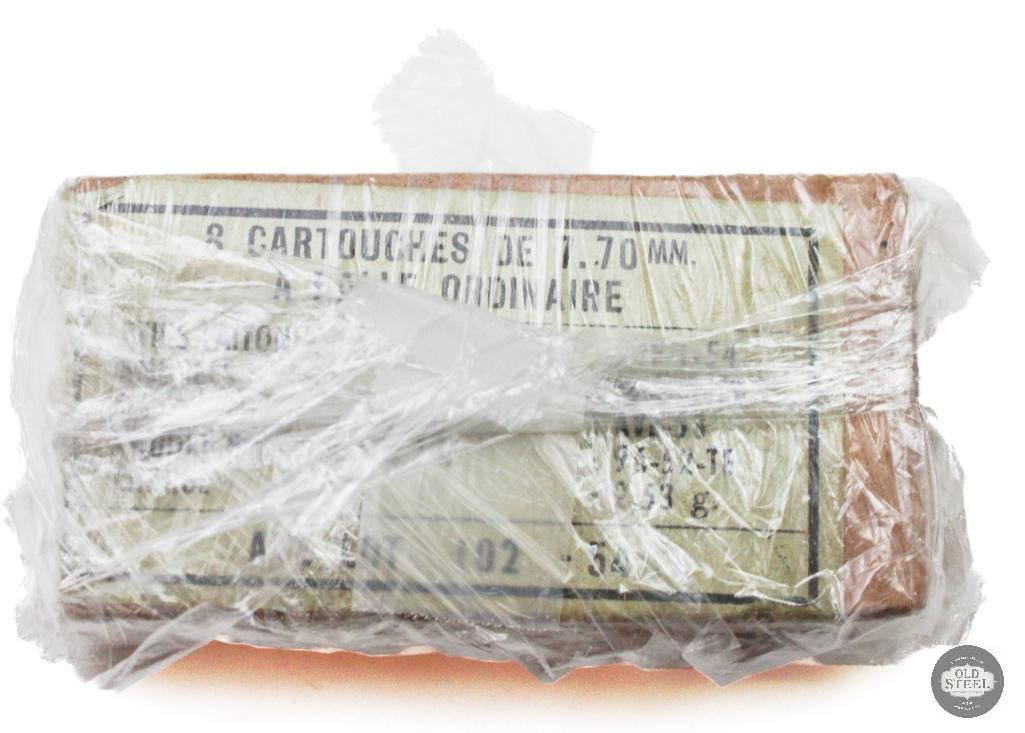 Box of French .303 British / 7.7 French Ammunition - 8rds: Box of French .303 British / 7.7 French Ammunition - 8rds THIS ITEM IS AS PICTURED WITH NO FURTHER ATTACHMENTS. ALL SALES ARE FINAL. PLEASE REFER TO T