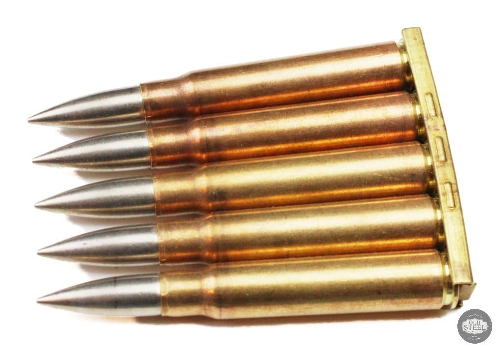 70rds Clipped Turkish 8mm Mauser in Cloth Bandoleer - 2