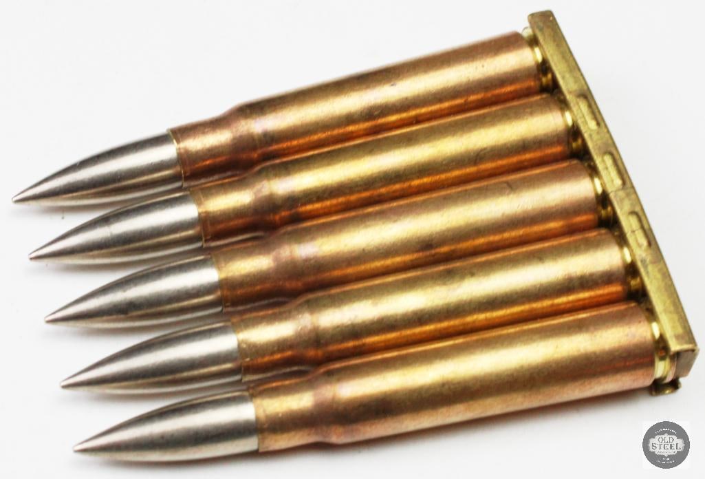 70rds Clipped Turkish 8mm Mauser in Cloth Bandoleer - 2