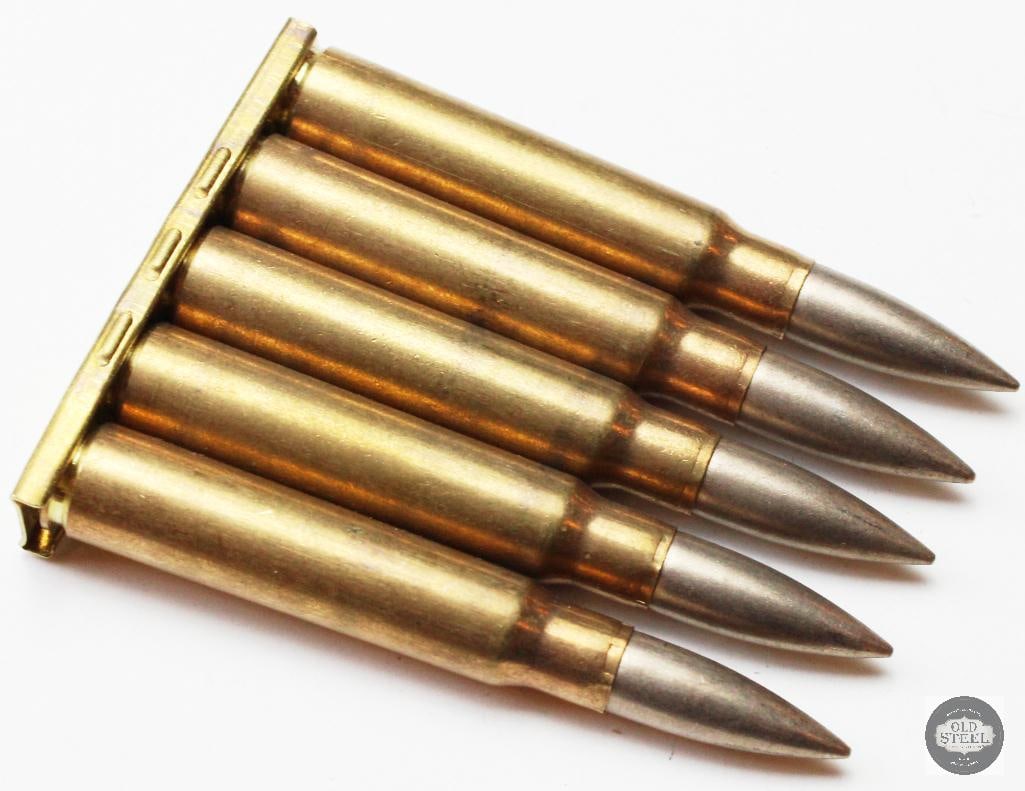 70rds Clipped Turkish 8mm Mauser in Cloth Bandoleer - 2
