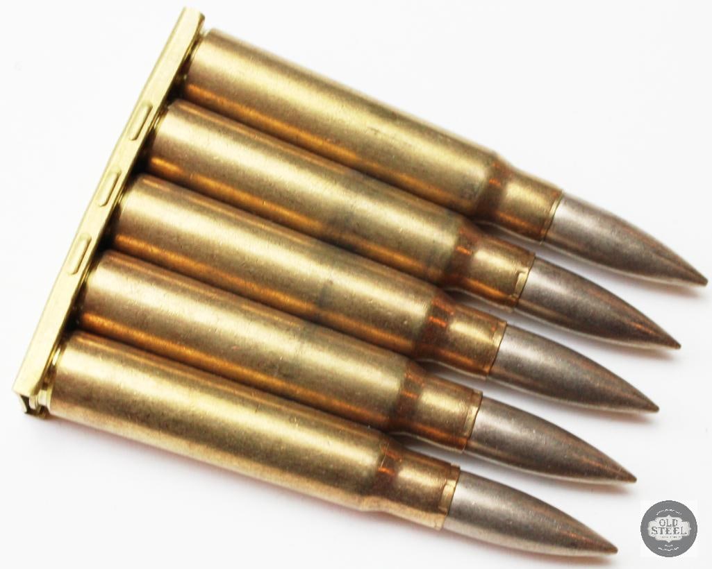 70rds Clipped Turkish 8mm Mauser in Cloth Bandoleer - 2