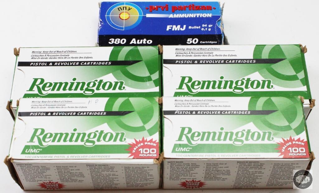 4 Boxes Remington 380 AUTO Ammunition - 300rds (1 of 1)