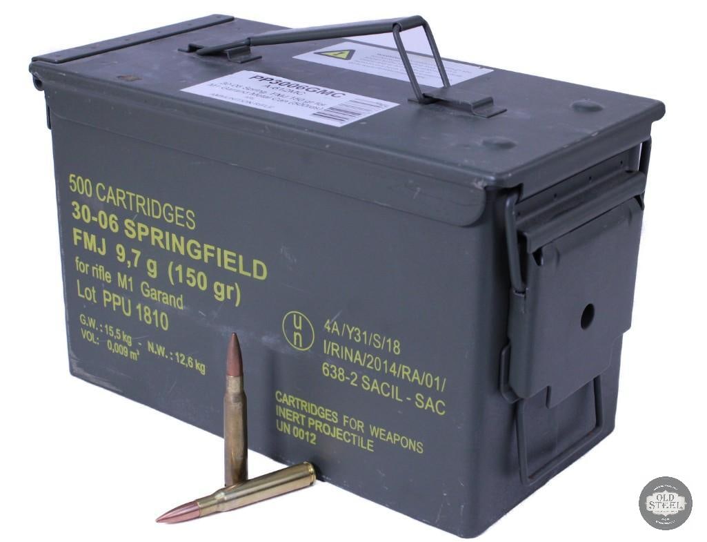 21 LBS ammo can of 30-06 Springfield, 150 grain, for M1 Garand rifle - 2