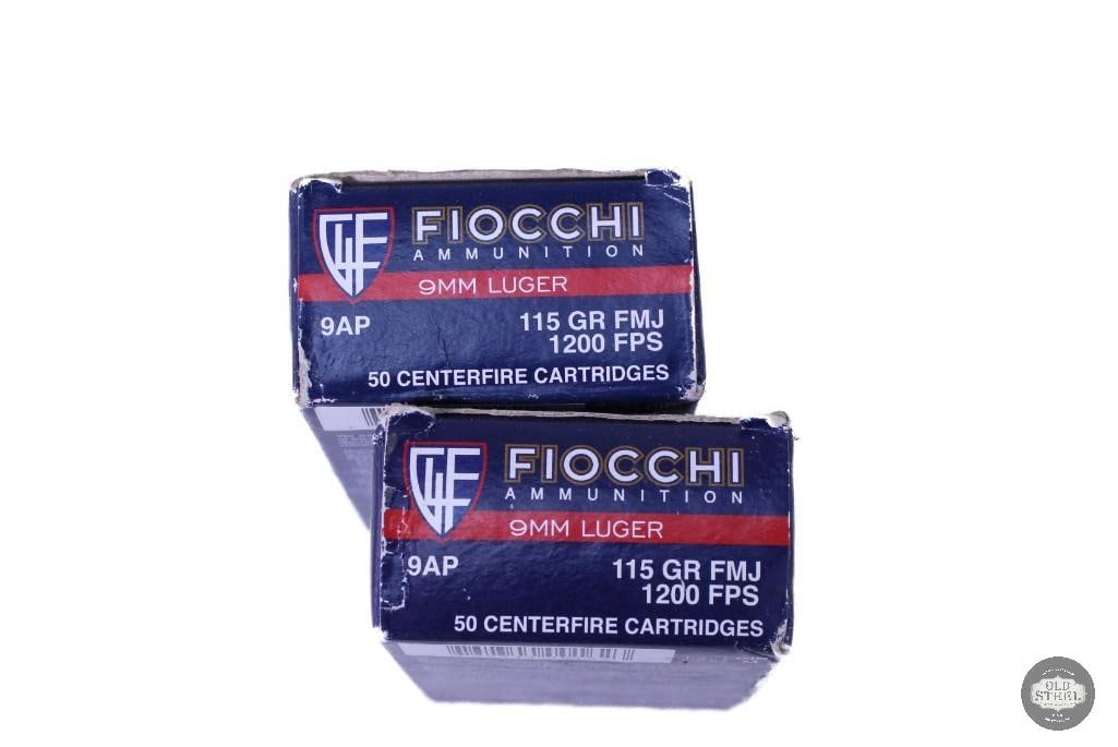 100 rounds of Fiocchi 9mm Luger, 115 grain - 2