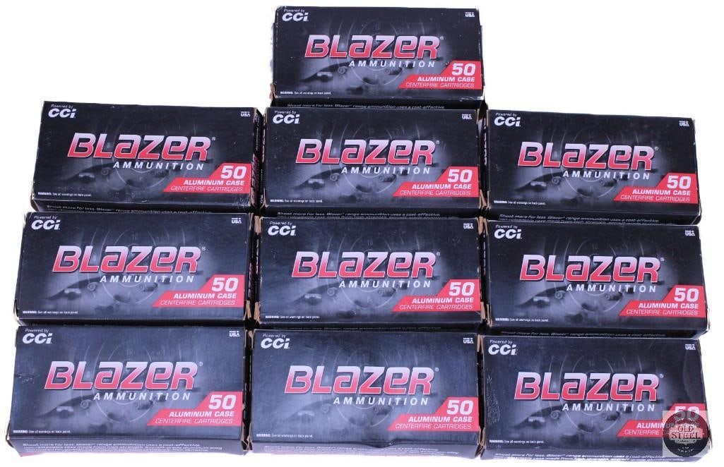 500 rounds of Blazer 9mm Luger, 115 grain: One lot of 500 rounds of Blazer 9mm Luger, 115 grain THIS ITEM IS AS PICTURED WITH NO FURTHER ATTACHMENTS. ALL SALES ARE FINAL. PLEASE REFER TO THE AUCTION DESCRIPTION, LOT #1 DESCRIPTION