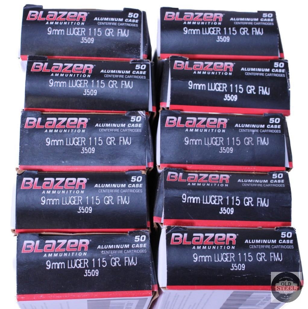 500 rounds of Blazer 9mm Luger, 115 grain - 2