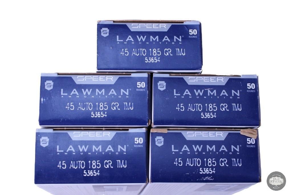250 rounds of Speer Lawman 45 Auto, 185 grain - 2